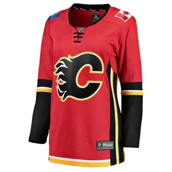 NWT NHL Fanatics Women's Calgary Flames Alternate Breakaway Red/Black Jersey XL - Picture 1 of 12